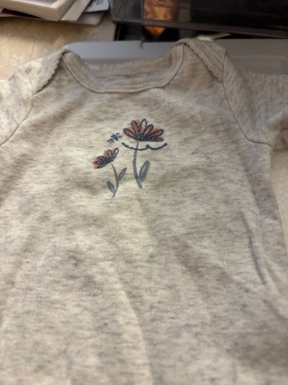 Carter's Heather Gray Newborn Bodysuit